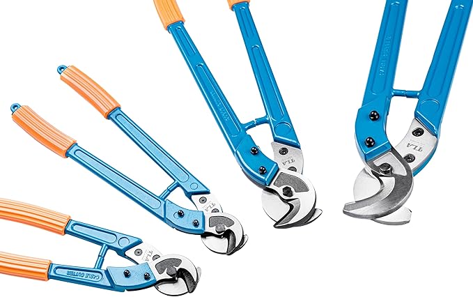 Teleantool (TLA) THC-125 12-Inch Heavy Duty Cable Cutter – Aluminum Handle, Cuts 250MCM Copper & Aluminum Wire