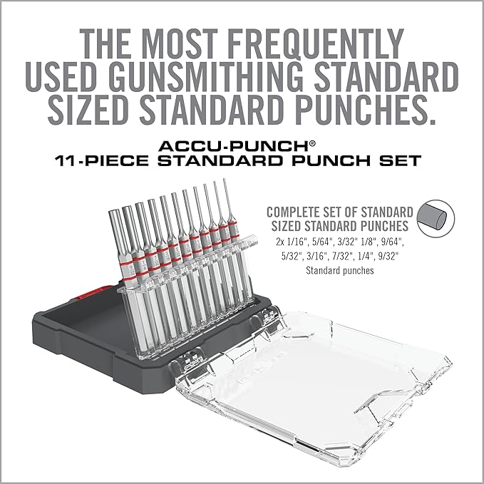Real Avid 11-Piece Pin Punch Set - Portable All-in-One Punch Set with Storage Case - Choose Between Roll Pin, Standard or Brass and Steel Set