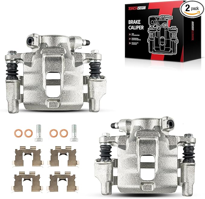 Torchbeam Front Brake Calipers Set for Geo 1989-1995 Tracker, Suzuki 1991-1998 Sidekick 1.6L, Geo 1996-1997 Tracker 1.6L, Front Left and Front Right Calipers Replace # 19B1212+19B1213