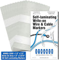 Premium Wire Marker Book for Cable Management, Vinyl-Coated, High-Tack Adhesive, Electric Panel Wire Label Stickers - 10 Pages, 1 Book, Blank Self-Laminating Write on Labels (Pack of 5)