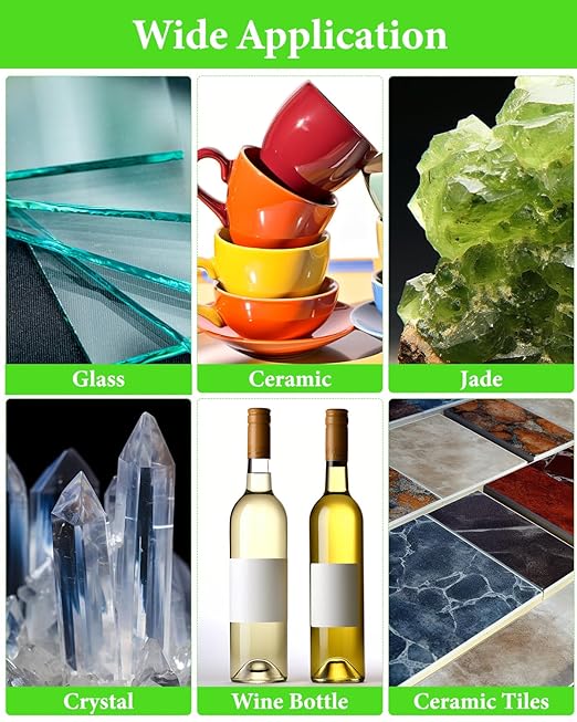 4inch Glass Cutting Disc Tool, Diamond-Edged Glass Tile Cutter, 3 Pcs Ultra-Thin Disco para Cortar Vidrio for Grinding Jade, Crystal, Wine Bottles, Tile.