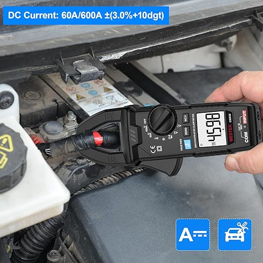 MESTEK Digital Clamp Meter Multimeter TRMS 6000 Counts Voltage Tester Amp Volt Meter, Auto-Ranging Voltmeter Measures NCV AC DC Current Voltage Resistance Capacitance Temperature Diodes Continuity