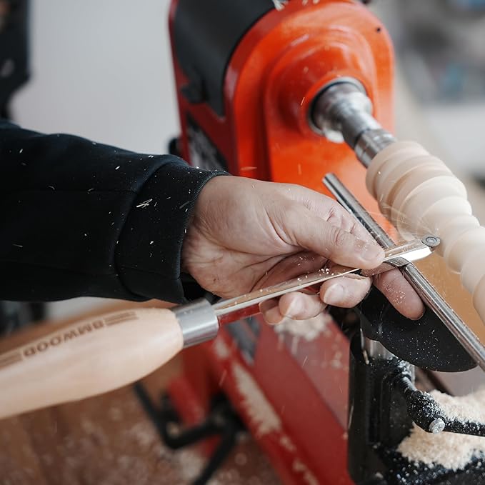 Overall length:18 3/4" Carbide Tipped Finisher Chisel For Woodturning, Beech handle length: 12 1/2", Tool bar length: 6 1/4", Tool bar thickness: 10mm (3/8") Square, with 12*2.5mm-30°TCT ROUND BLADE