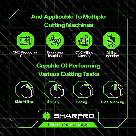 Carbide Ball Nose End Mills 2 Flute 1/4 Inch SHK. and Cutting Dia. 3D Carving, High-Speed and Deep Cutting, AlCrN Coated, Apply for Alloy Steel, Stainless Steel and Various Cast Iron. (3PCS)