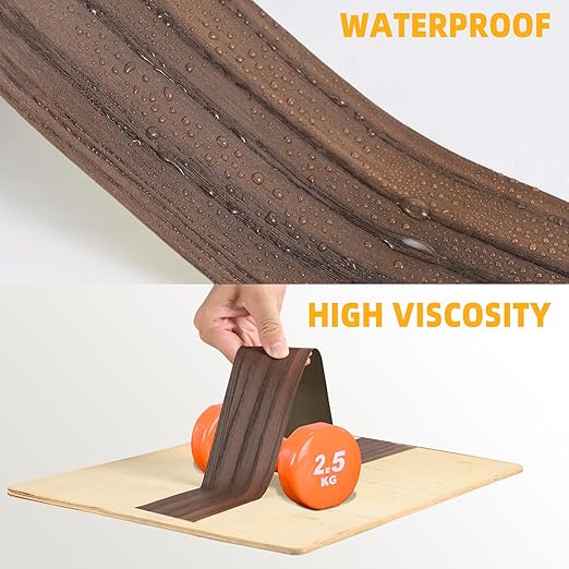 GSCIT Club Wood Grain Repair Tape, 2.4 inch X 25ft Self Adhesive Silver Walnut Grain Repair Patch for Tables, Chairs, Baseboards, Doors, Windows, Floors, Handicraft DIY.