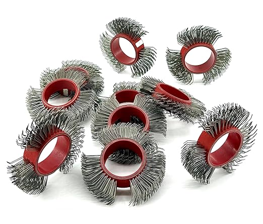 10PCS, Metal Blaster Clearing Brush/Replacement Coarse Abrasive Wire Wheel Belt/Rust Removal/Bristle Blasting for Efficient Surface Preparation (0.7mm Carbon Spring Steel, A Box with Ten Belts)