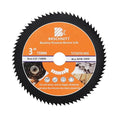 HSS Circular Saw Blade 3inch - BRSCHNITT 72T 10mm Bore Cutting Discs for Wood, Copper, Aluminum, Plastic and Soft Metal