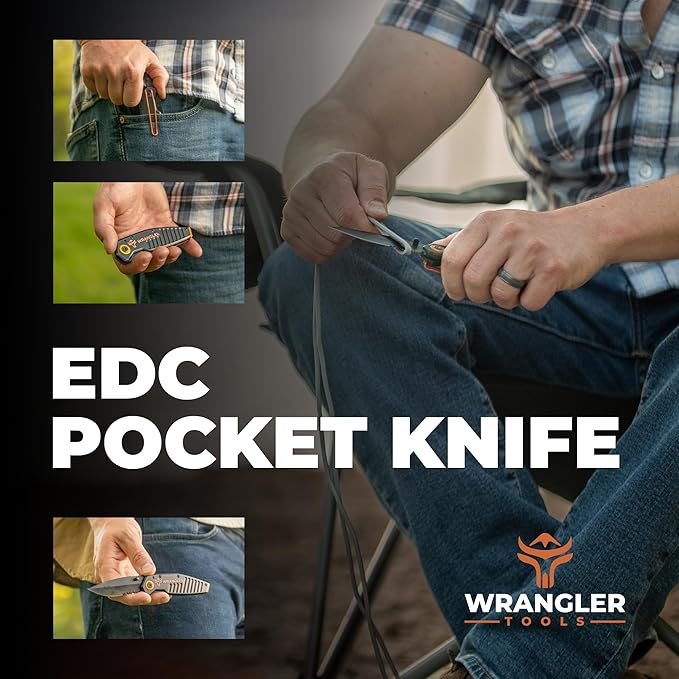 2-Pack Compact Pocket Knife + EDC Pocket Knife - 8Cr13MoV - Lightweight and Versatile Knife