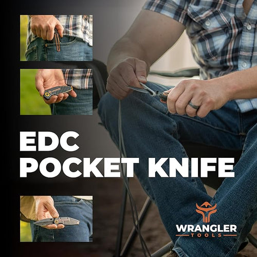 2-Pack Compact Pocket Knife + EDC Pocket Knife - 8Cr13MoV - Lightweight and Versatile Knife