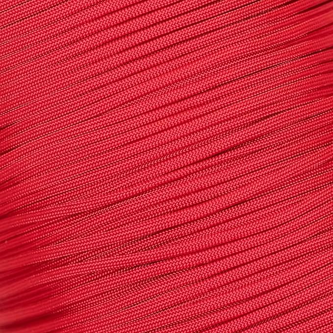 The Paracord Store | Type III 550 Paracord - 100 FT Hank, Imperial Red | Heavy Duty 7 Strand Tactical Paracord - USA Made Nylon Outdoor Parachute Cord for Camping, Fishing & More - Survival Cord