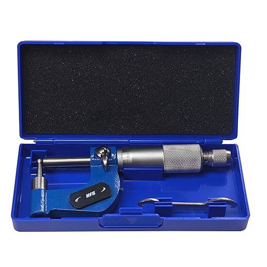 HFS(R) Precision Tube Micrometer with Reloading Ball Spherical Anvil - 0-1"/0.0001" Accuracy for Watch Case Neck Measurement