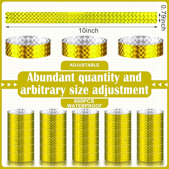 Epakh Paper Wristbands Neon Wrist Bands Waterproof Handbands for Events Lightweight Concert Wristbands Neon Colored Adhesive Wrist Band for Party