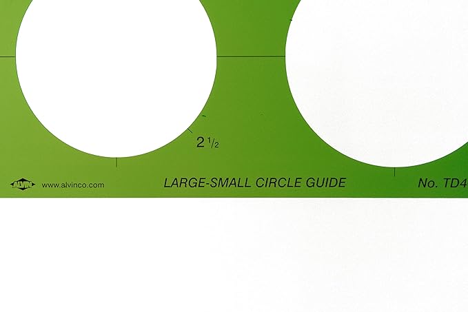 ALVIN, TD4000, Circle Guide Template, Drawing and Drafting Tool for Art, Architecture and Drafting 8.625 inches x 11.125 inches x .030 inches