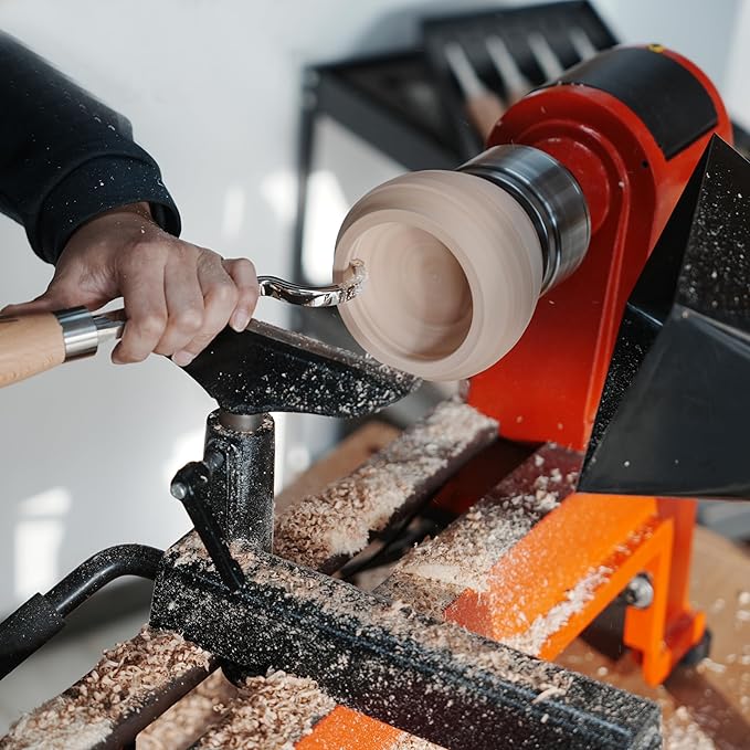 Hollowing Tool Overall length 22 1/2" Carbide Tipped Large Curved For Woodturning，Beech handle length: 15 1/2", Tool bar length: 7", with 8.9 * 2mm-30°TCT ROUND BLADE