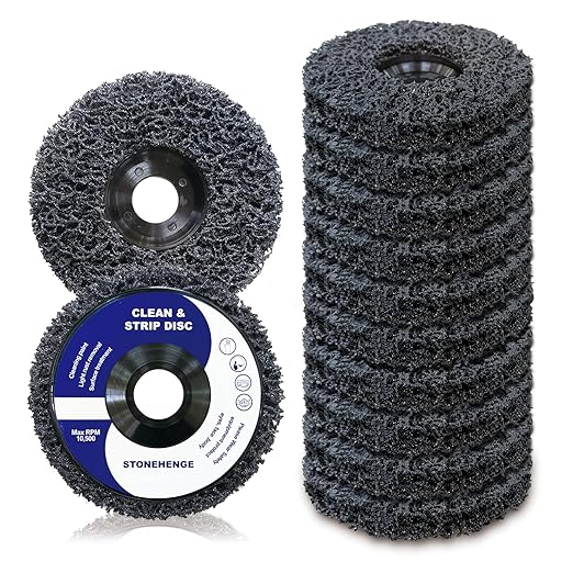 10 PCS - Paint Stripping Wheel Disc Abrasive, Remove Paint Coating Rust Welds Oxidation - Efficient Strip Disc for Metal Surface Preparation & Angle Grinding - (4-1/2" x 7/8")