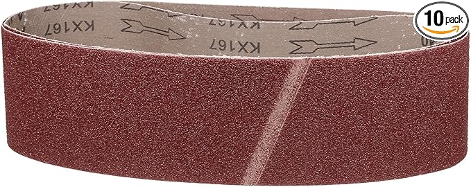 3 x 24 Inch Sanding Belt, 10 Pcs 40 Grit Knife Sharpener Belts Work Sharpening for Belt Sander Knife Carving Tool Metal Working
