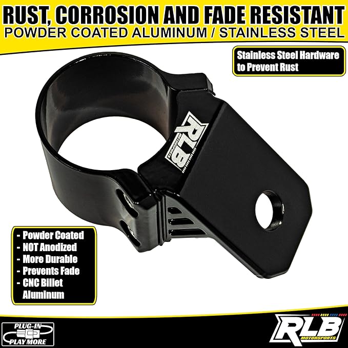 1.875" Light Bar Mount (1 PC-Single) UTV A-Pillar POD Light Mount by RLB MOTORSPORTS - for 1.875" Roll Bar, Fits Under Most windshields Compatible with CanAm Maverick X3 Mav R Defender