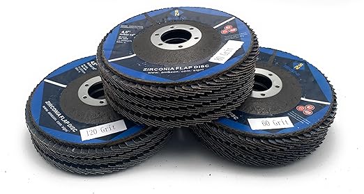 SIGNI 10-Pack Premium Zirconia Abrasive Flap disc for Angle Grinder Grinding Metal Steel (4.5 inch T29 Mixed grit)