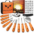 imarku Pumpkin Carving Kit, 36PCS Pumpkin Carving Tools, Professional Pumpkin Carving Knife Set with Stencils & Bag for Beginners, Sharp Pumpkin Carving Gift for Halloween Decoration Jack-O-Lanterns