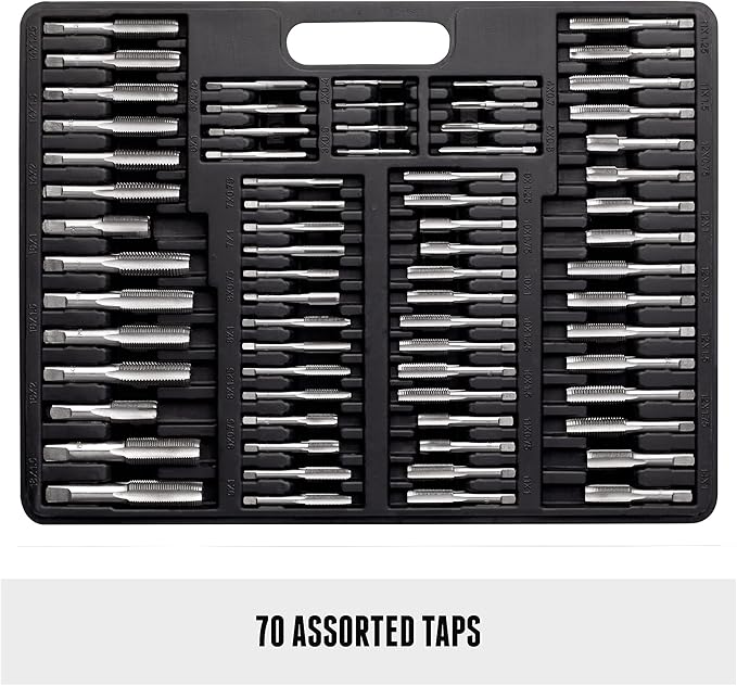 Segomo Tools Metric & SAE 261 Piece HSS Drill Thread Repair Kit & 110 Piece Tap & Die Tool Set Bundle - THREAD261-110MM