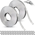 Hose Clamps Stainless Steel, Hose Clamp Assortment Kit, 32.81FT DIY Large Adjustable Worm Gear Metal Clamps Fuel Line Clamp with 40 Fasteners for Plumbing, Water Pipe, Radiator, Automotive, Mechanical