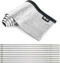 Wire Heat Shield Sleeve Aluminized Heat Shroud Heat Sleeving Fuel Line 2.2" I.D. X 3Ft With 10 Pcs Stainless Steel Cable Metal Zip Ties