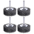 2 Inch Wire Wheel Brush Wire Wheel Brush for Drill Attachment,Rocaris 4 Pack Heavy Duty Wire Brushes Removal Paint Rust & Corrosion, 0.0118" Carbon Steel Wire, 1/4in Shank, 20000RPM