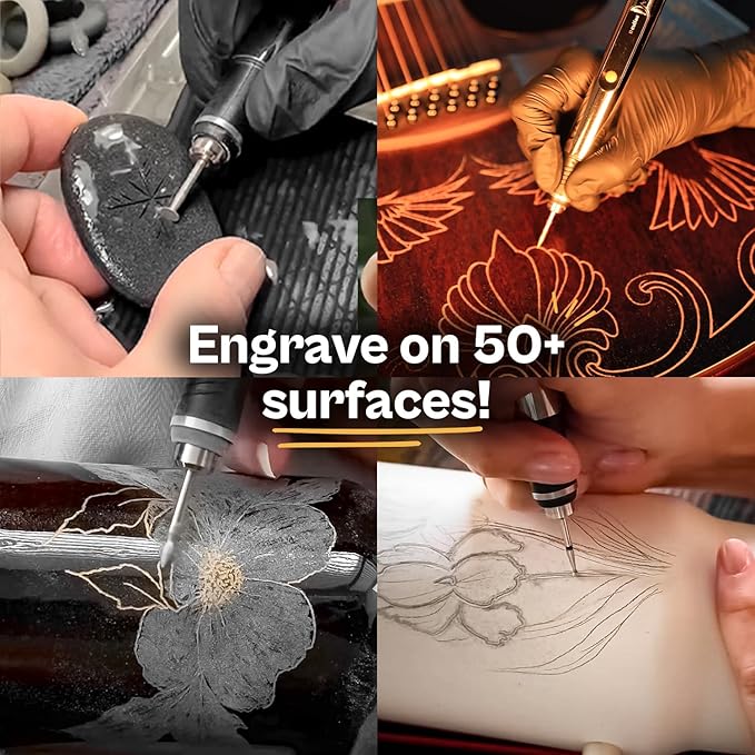 Ultimate Premium 20-Piece Rotary Tool Engraving & Carving Bit Set – Shank 3/32-2.35mm.Tungsten Steel, Sanding & Polishing Bits for Wood, Metal, Glass, Stone & More – Compatible with Customizer