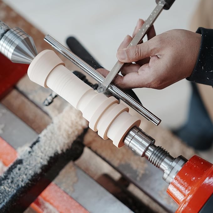 Overall length:18 3/4" Carbide Tipped Finisher Chisel For Woodturning, Beech handle length: 12 1/2", Tool bar length: 6 1/4", Tool bar thickness: 10mm (3/8") Square, with 12*2.5mm-30°TCT ROUND BLADE