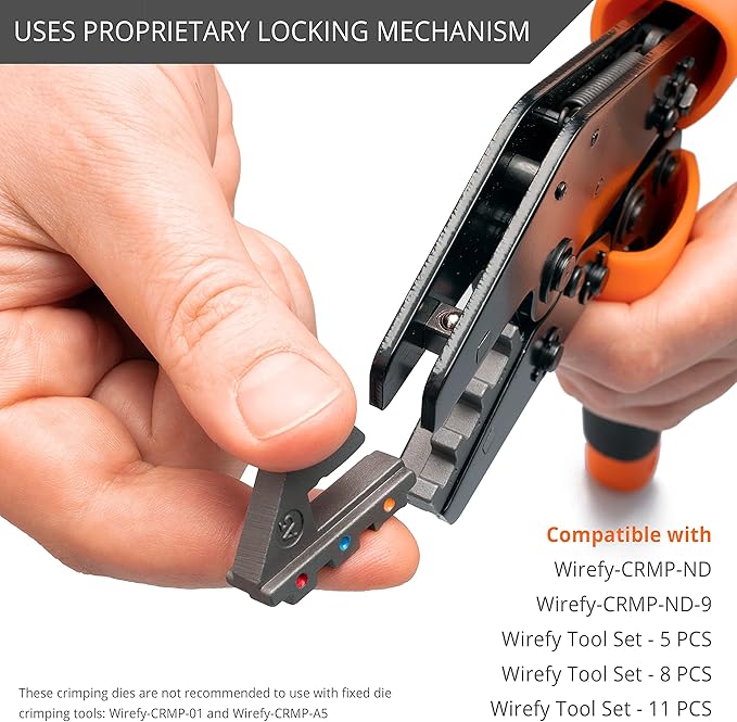 Wirefy Crimping Die for Ferrule Terminals - 22-12 AWG