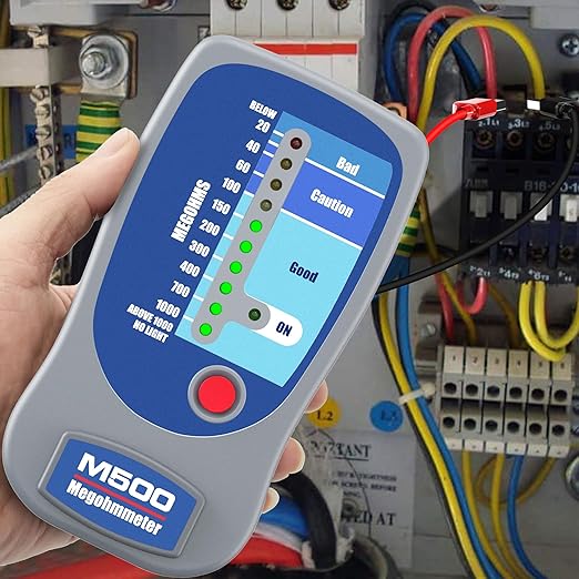 M500 Megohmmeter for Insulation Testing，Compatible with Supco M500 Electronic Megohmmeter,Works for Motors,HVAC Systems Tools, Compressor Tester,1000 Megohms at 500 Volts