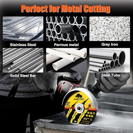 Cut Off Wheels 55Pcs, 3 Inch Die Grinder Cut Off Wheels with 1/4 in Mounting Mandrel Kit for Die Grinder, 3/8" Arbor Hole Cutting Wheel for Metal & Stainless Steel Rotary Tool Drill Attachment