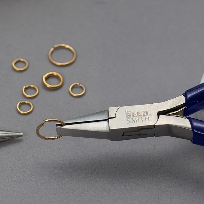 The Beadsmith Flat Nose Pliers – Economy Line – 4.5 inches (114mm) – Vinyl Grip Handle with Double Leaf Springs – Jewelry Making Tool for Creating Bracelets, Earrings and Necklaces