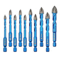 Masonry Drill Bit BRSCHNITT 10pcs Carbide Tips Concrete Drill Bit Set for Pots Bottles Ceramic Tile Glass Brick Ceramic Hex Shank