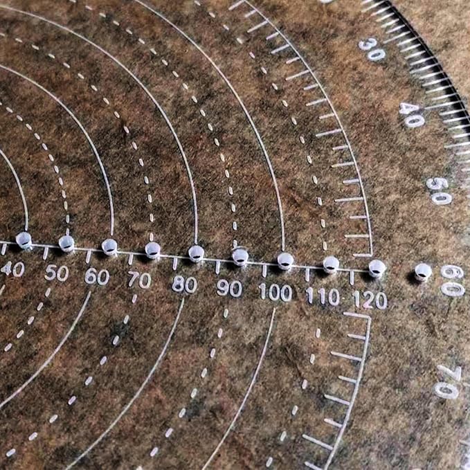 300 mm/11.8 Inch Round Center Finder Compass for Drawing Circles Lathe Work and Woodturners Acrylic Drawing Circles Diameter