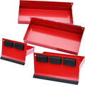 Magnetic Shelf 4-Pcs Set - Red Tool Trays - Metal Tool Box With Strong Magnets - Storage for Toolbox - Tool Box Accessories for Van Workshop