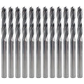 LU&MN 1/4" Solid Carbide Jobber Drill Bits with Straight Shank and 118° Point Angle, Made from K20 Tungsten Carbide,Applications: for Stainless Steel Alloy Metal, 12-Piece