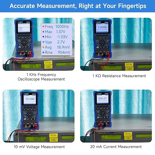OWON Handheld Oscilloscope, Digital Multi Functional Oscilloscope Multimeters,60000 Counts Portable 2 in 1 Universal Test Instrument, with 2.8 inch IPS Screen Display 1CH 1Mhz Bandwidth HDS160