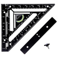 7.5" Advanced Carpenter Square w SmartBubble - Jig Block - Accurate Flatwork - Repetitive Markings (Midnight)