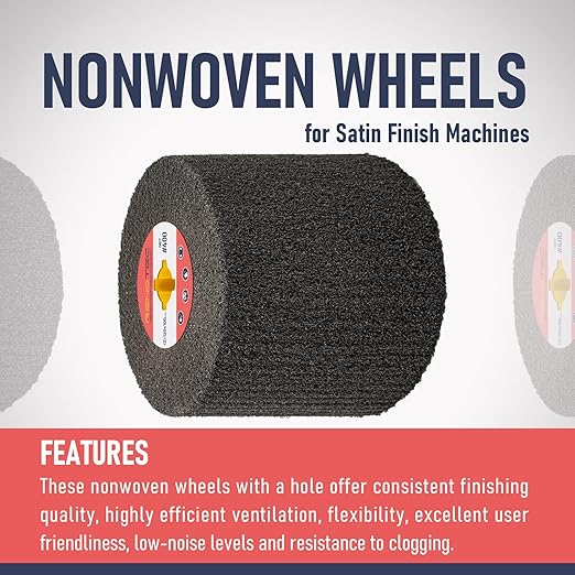 120x100mm Non-Woven Abrasive Flap Wire Drawing Polishing Burnishing Wheel for The Surface Treatment of Metal Products (400 GRIT)
