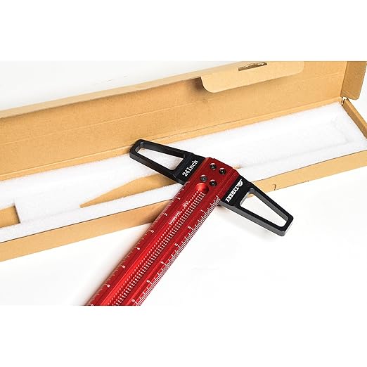 TYDEEY 12, 24, 31, 39 in Ultra-Precision Woodworking Scriber T-Square Ruler 24 in Measuring and Layout Tool, T Type Wood Aluminum Square Rulers for Architect and Carpenter Work