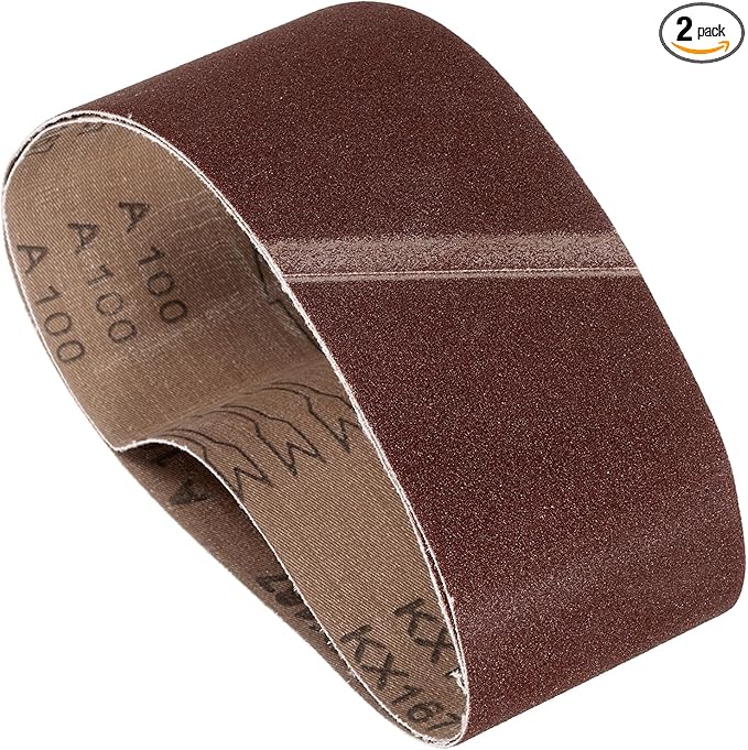 2 Pcs Sanding Belts 3 x 21 Inch 100 Grit Aluminum Oxide Abrasive Sandpaper for Belt Sander Metal Grinding Wood Working Weld Rust Removal