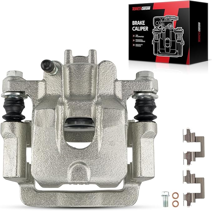 Torchbeam Rear left Driver Side Brake Caliper For Honda Acura for 2003-2008 Pilot, 2001-2006 MDX, Disc Brake Caliper Assembly with Bracket Replace # 19B2675