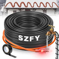3FT~160FTHeat Tape for Water Pipes, -40°F Deicing Heat Tape,Thermostat Wire,Heating Cable Pipe Heating Cable,Heat Tape with Thermostat,Gutter Heat Cable,Heated hose,Heated Water Hose, 120V 8W/ft (6FT)