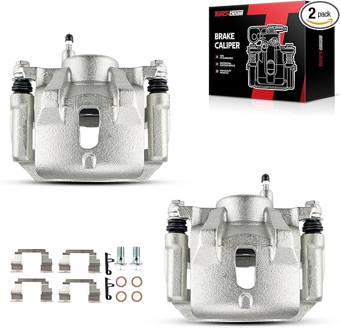 Torchbeam Front Brake Calipers Set for Toyota 2003-2008 Corolla, Toyota 2003-2008 Matrix, Pontiac 2003-2008 Vibe, Front Left and Front Right Calipers Replace # 19B2698+19B2699