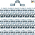 1/2 Inch Zinc-Plated Steel Pipe Clamp, Steel Rigid Pipe, 2 Holes U Bracket, Pipe Clamp, Electrical Conduit Straps (100PCS)
