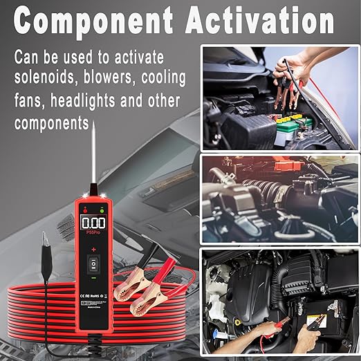 Power Circuit Probe Tester 6V-30V DC Test Light Car Fuse Tester Tool Short Circuit Located Auto Electrical Tester Kit Component Polarity Identify with Overload Protection,P55 Pro Test Probe.