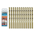 5/16 inch Cobalt Drill Bits (12Pcs), M35 HSS Metal Jobber Length Twist Drill Bit Set for Hard Metal, Stainless Steel, Iron, Copper, Aluminium, Brass, Plastic & Wood
