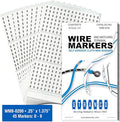 Premium Wire Marker Book for Cable Management, Vinyl-Coated, High-Tack Adhesive, Electric Panel Wire Label Stickers - 10 Pages with 45 Labels Each, 1 Book, Numbered 0-9 (Pack of 25)