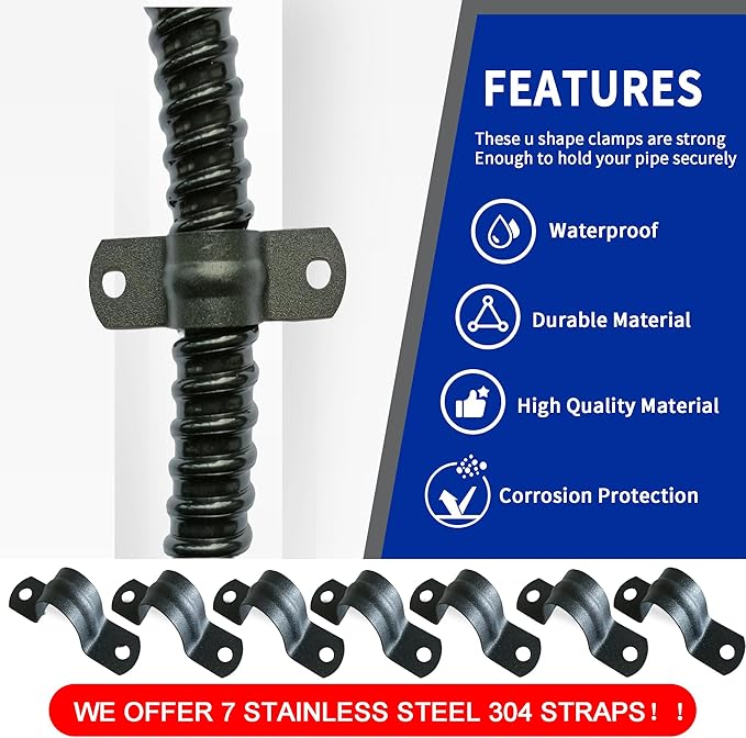 (1/2" Dia * 25 Feet) Yariwiz Black Special Extra Flexible Electrical Conduit Liquid Tight PVC Conduit Kit with 3 PCS Coupling, 3 PCS Elbow and 7 PCS Strap, Sealtight Seal Flex Liquidtight Wire
